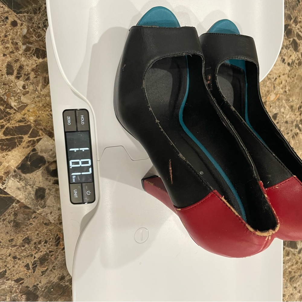 Women's Qupid Black & Red Platform Heels size 8 - Picture 9 of 9